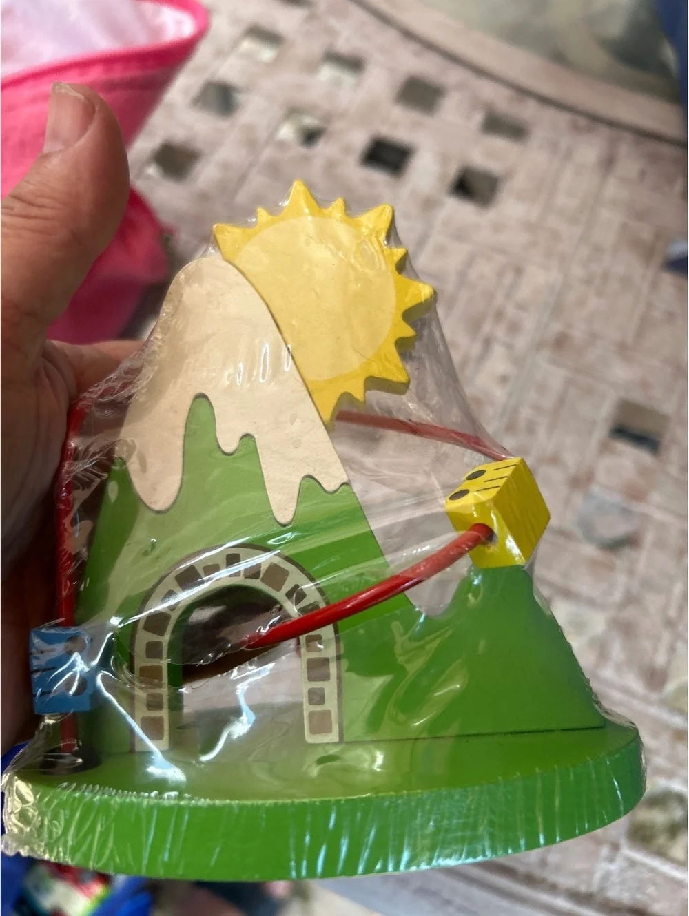 Wooden Mountain and Sun Bead Maze Toy for Kids
